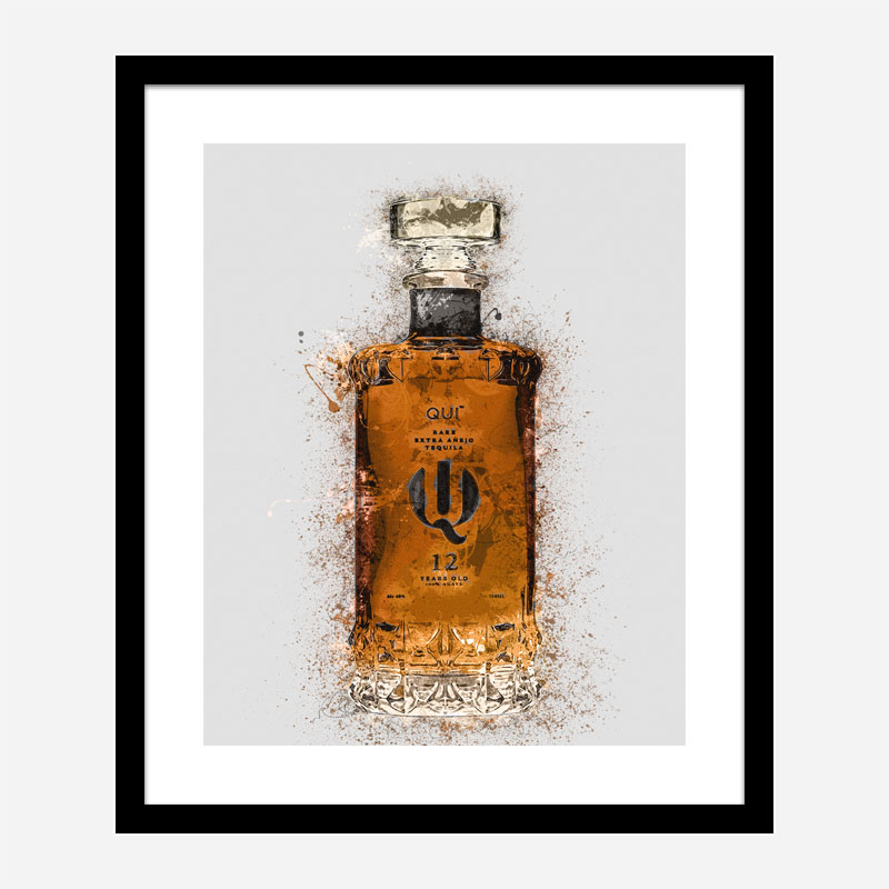 Qui Platinum Extra Tequila Abstract Art Print