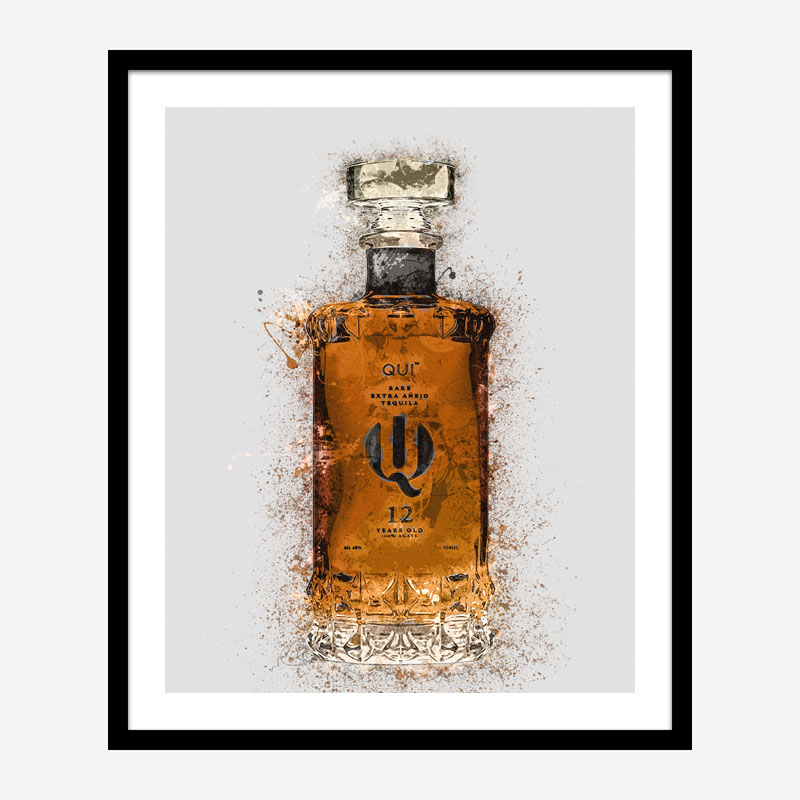 Qui Platinum Extra Tequila Abstract Art Print