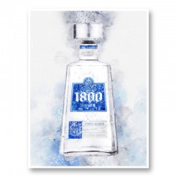 1800 Silver Tequila Abstract Art Print