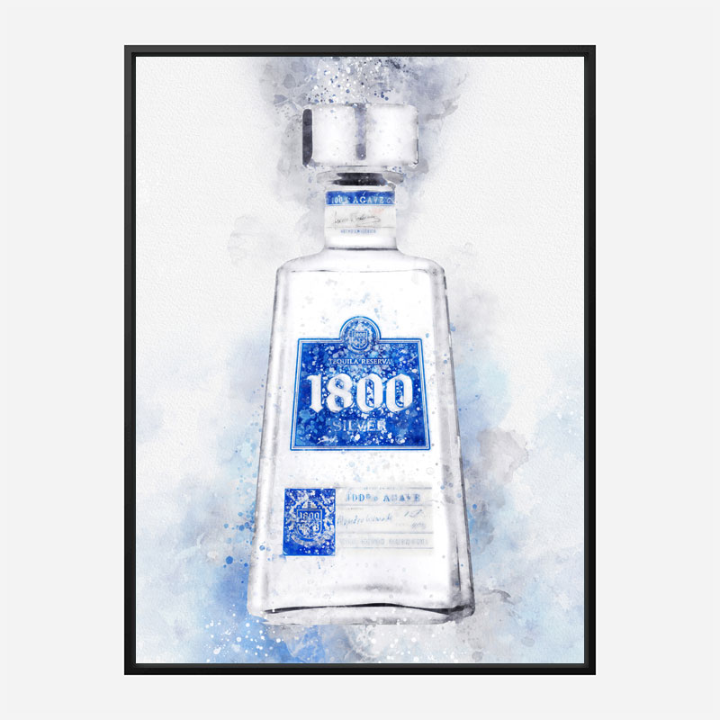 1800 Silver Tequila Abstract Art Print