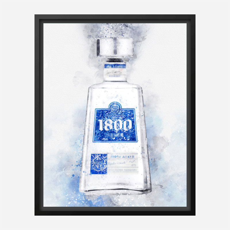 1800 Silver Tequila Abstract Art Print