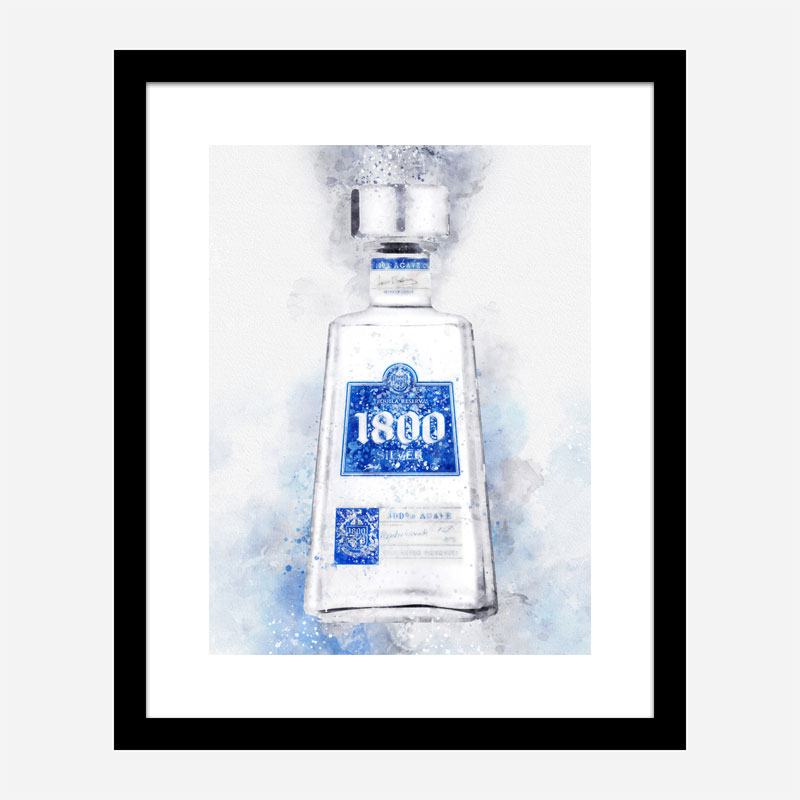 1800 Silver Tequila Abstract Art Print