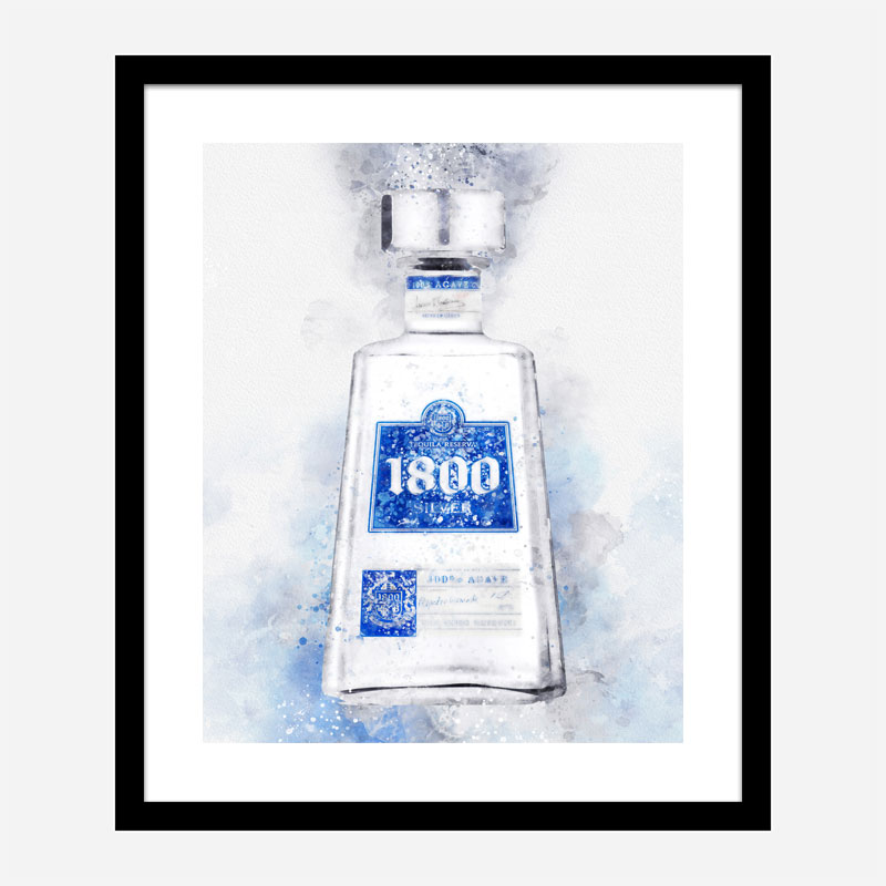 1800 Silver Tequila Abstract Art Print