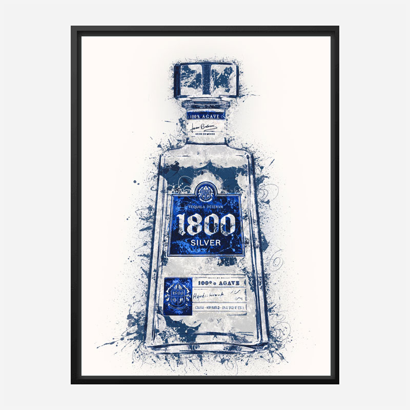 1800 Silver Tequila Abstract Art Print