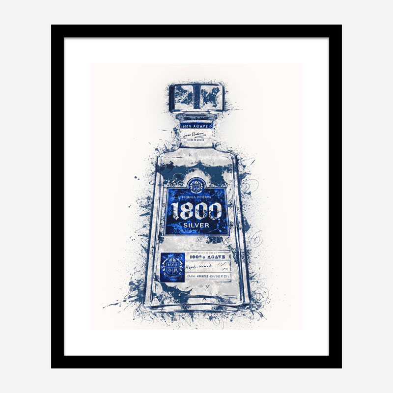 1800 Silver Tequila Abstract Art Print