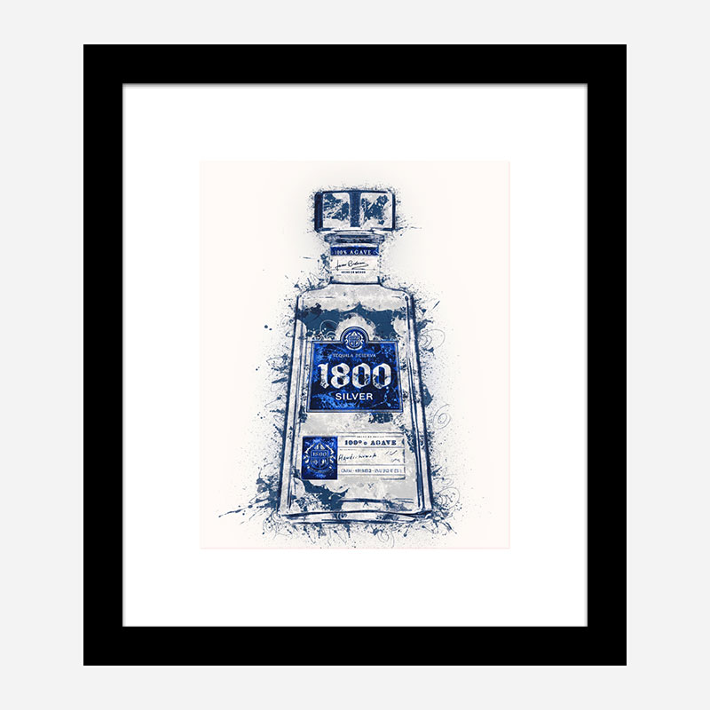 1800 Silver Tequila Abstract Art Print