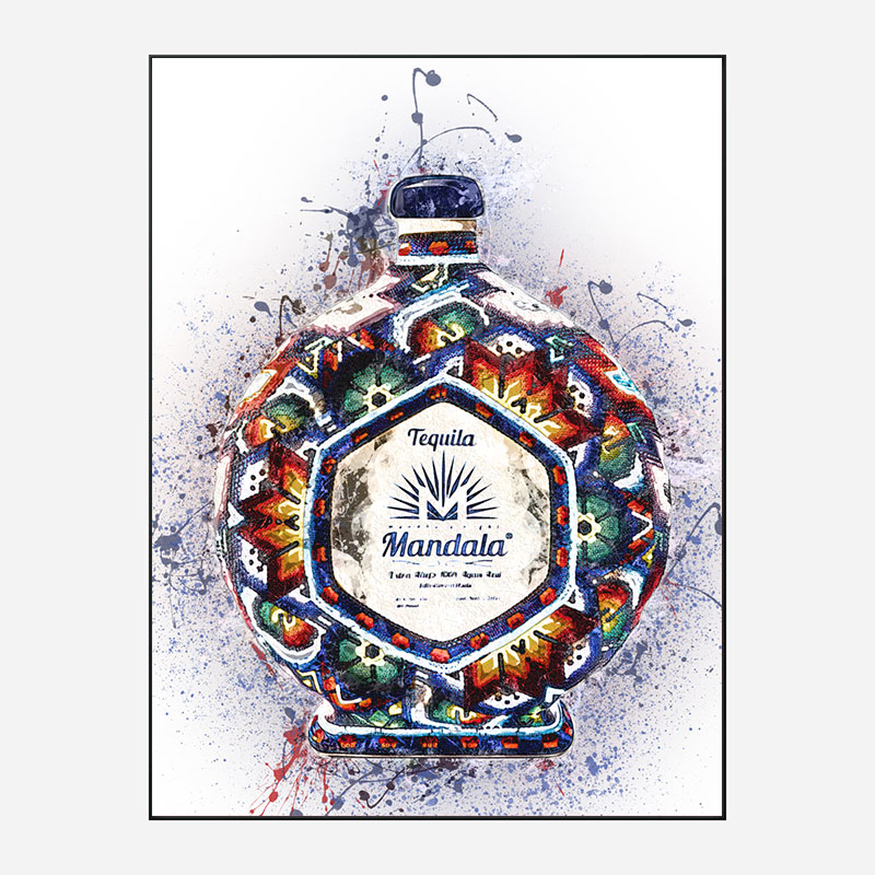 Don Julio Mandala Extra Tequila Abstract Art Print