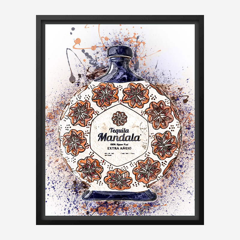 Don Julio Mandala Extra Anejo Tequila Abstract Art Print