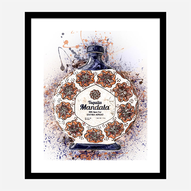 Don Julio Mandala Extra Anejo Tequila Abstract Art Print