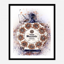 Don Julio Mandala Extra Anejo Tequila Abstract Art Print