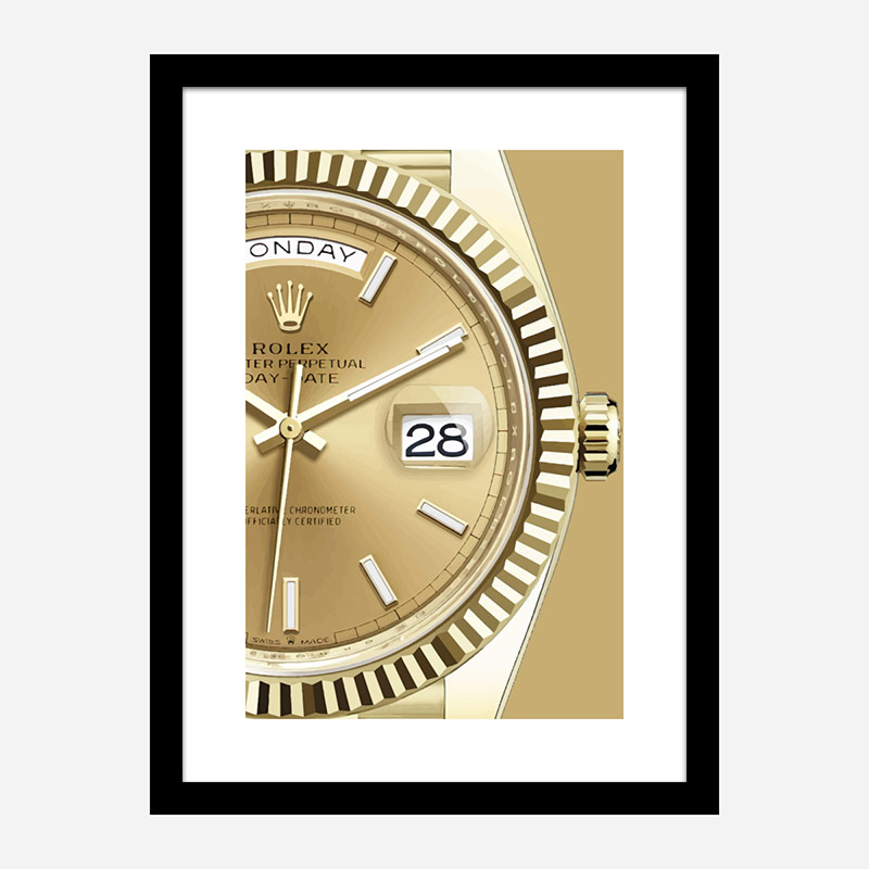 Day Date Gold Close Art Print