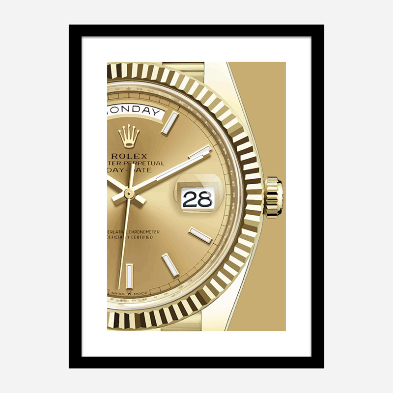 Day Date Gold Close Art Print