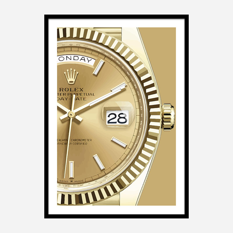 Day Date Gold Close Art Print