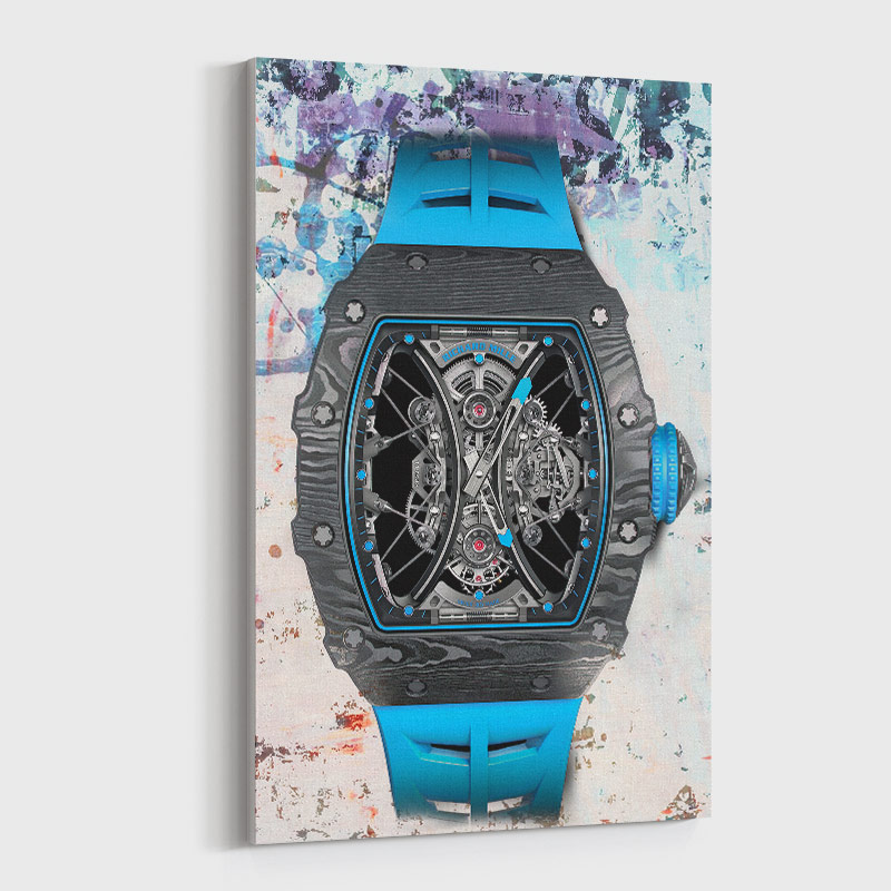 Richard Mille RM53 Blue Abstract Art Print