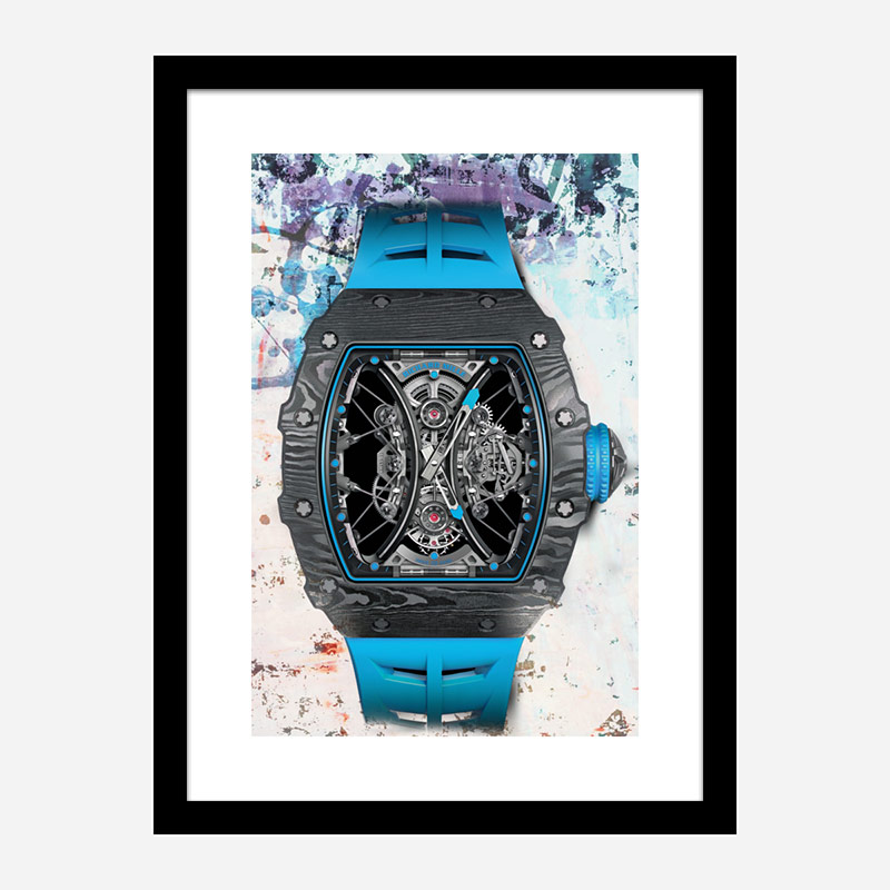 Richard Mille RM53 Blue Abstract Art Print