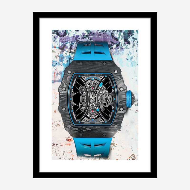 Richard Mille RM53 Blue Abstract Art Print