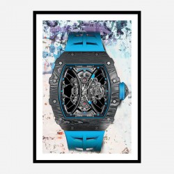 Richard Mille RM53 Blue Abstract Art Print