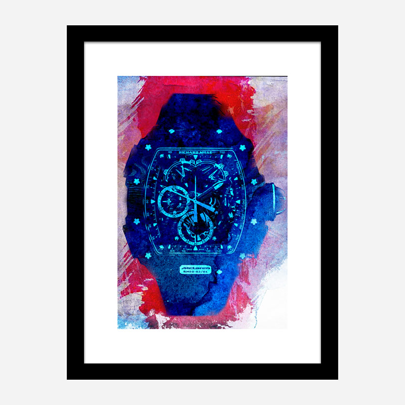 Richard Mille McLaren RM50 Watch Abstract Art Print