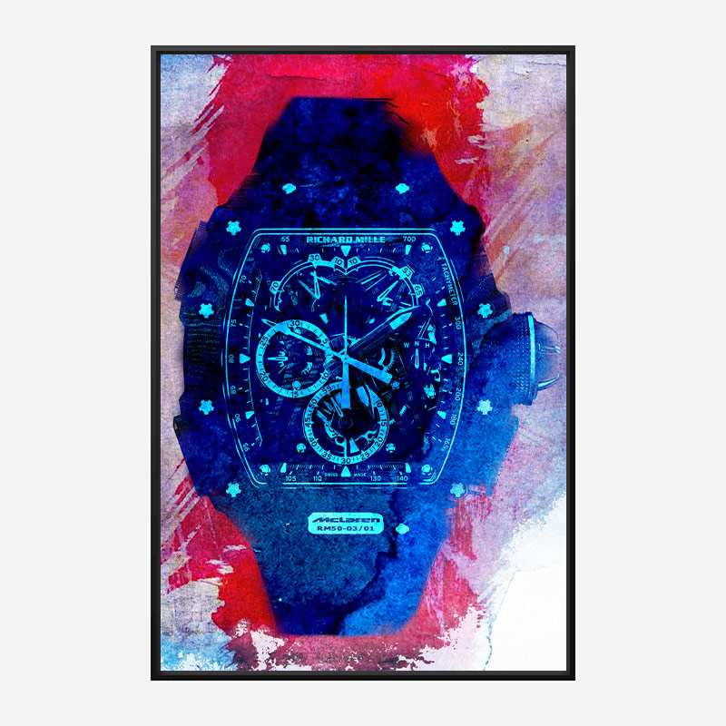 Richard Mille McLaren RM50 Watch Abstract Art Print