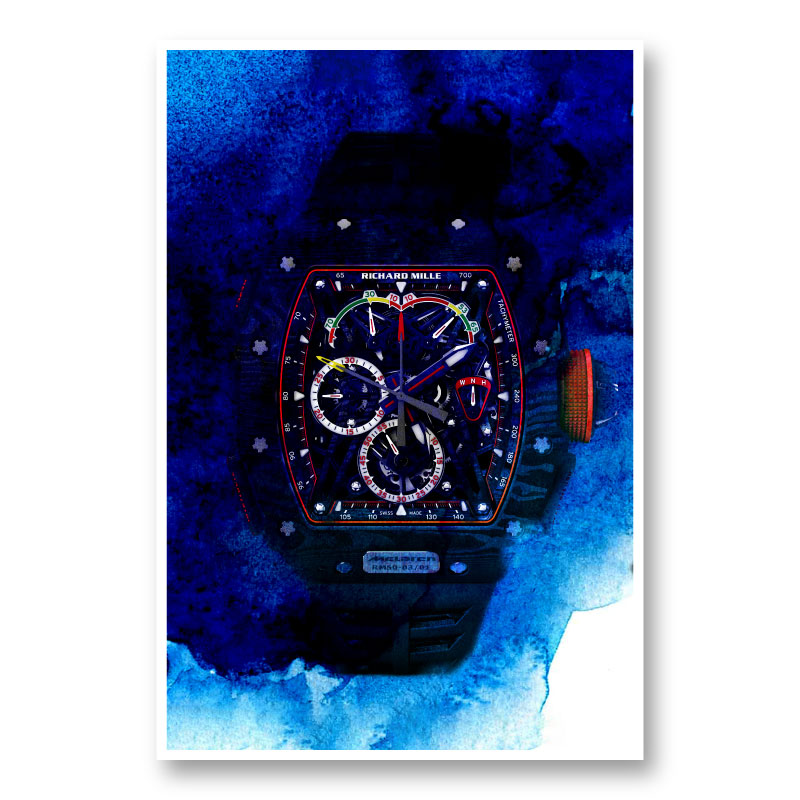 Richard Mille McLaren RM50 Watch Abstract Art Print