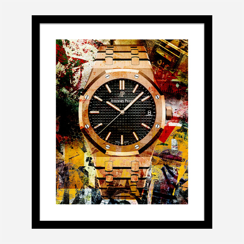 AP Oak Gold Grunge Art Print