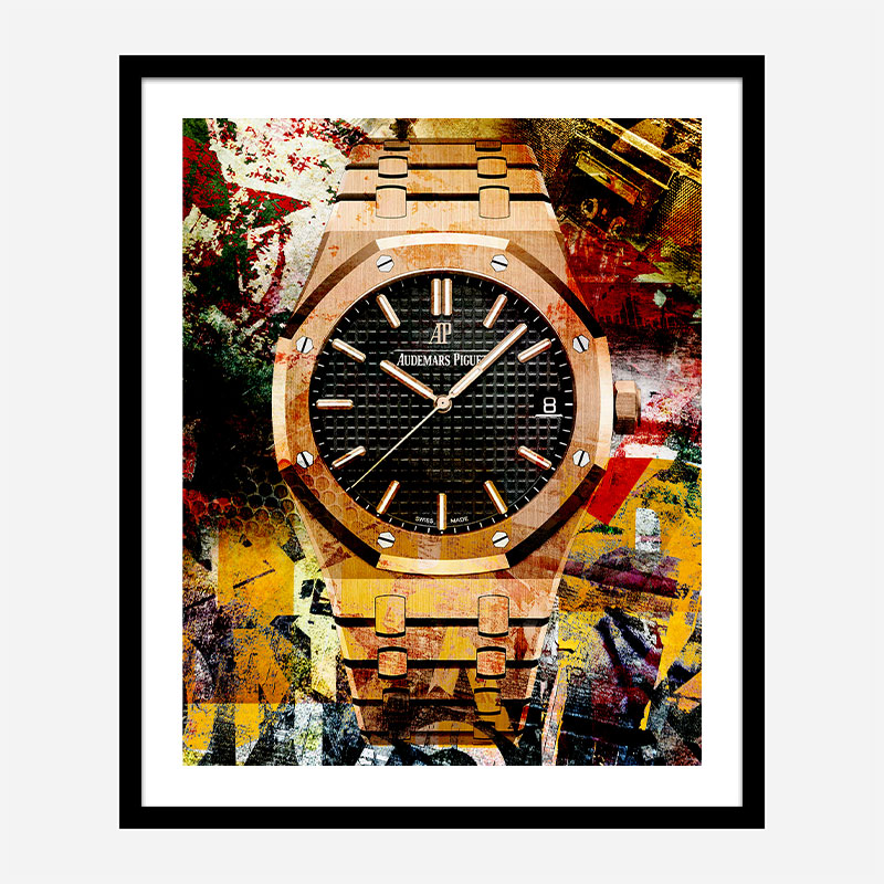 AP Oak Gold Grunge Art Print