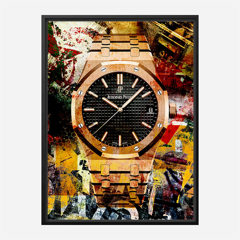 AP Oak Gold Grunge Art Print