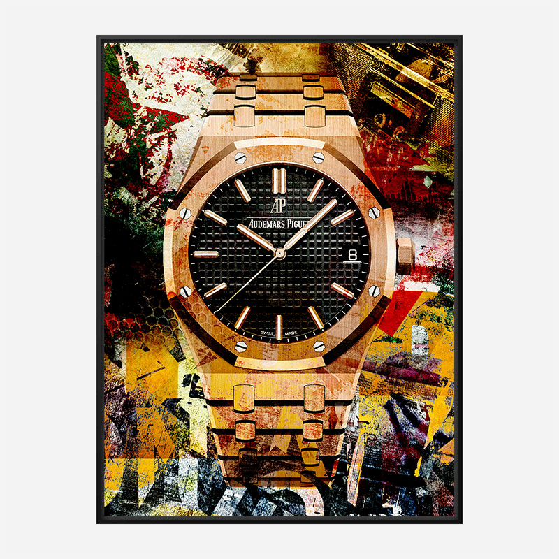 AP Oak Gold Grunge Art Print