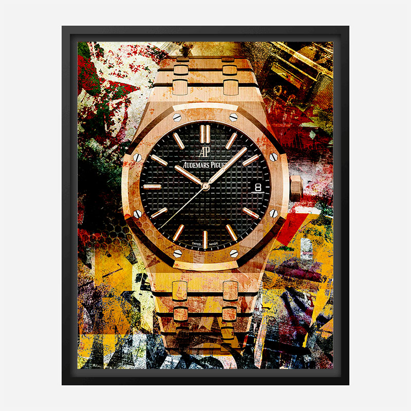 AP Oak Gold Grunge Art Print