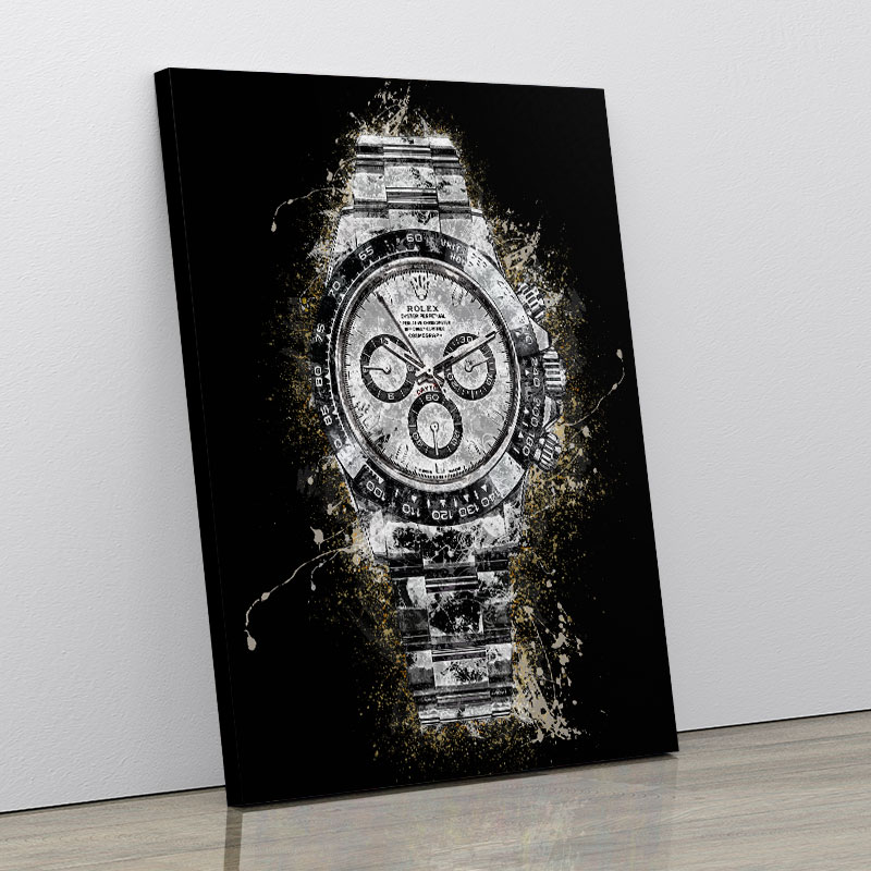 Rolex Daytona Watch Splatter Art Print