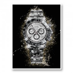 Rolex Daytona Watch Splatter Art Print