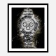 Rolex Daytona Watch Splatter Art Print