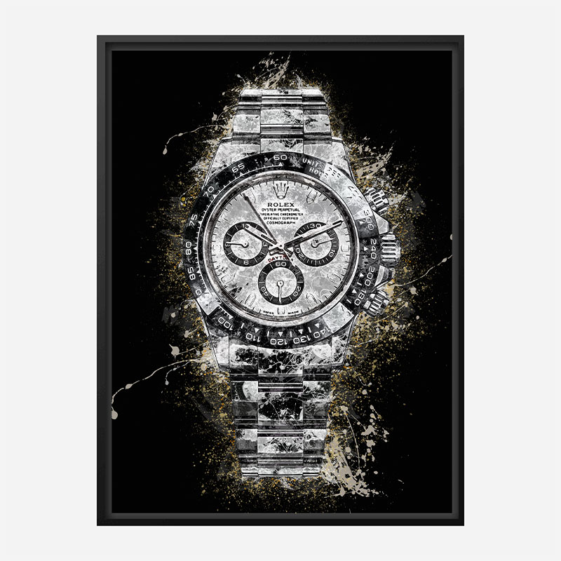 Rolex Daytona Watch Splatter Art Print