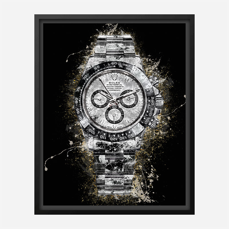 Rolex Daytona Watch Splatter Art Print