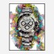 Rolex Daytona Acrylic Brush Art Print