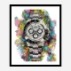 Rolex Daytona Acrylic Brush Art Print