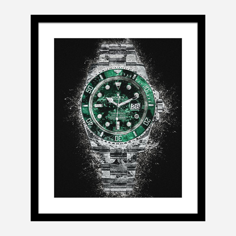 Rolex Hulk Abstract Art Print