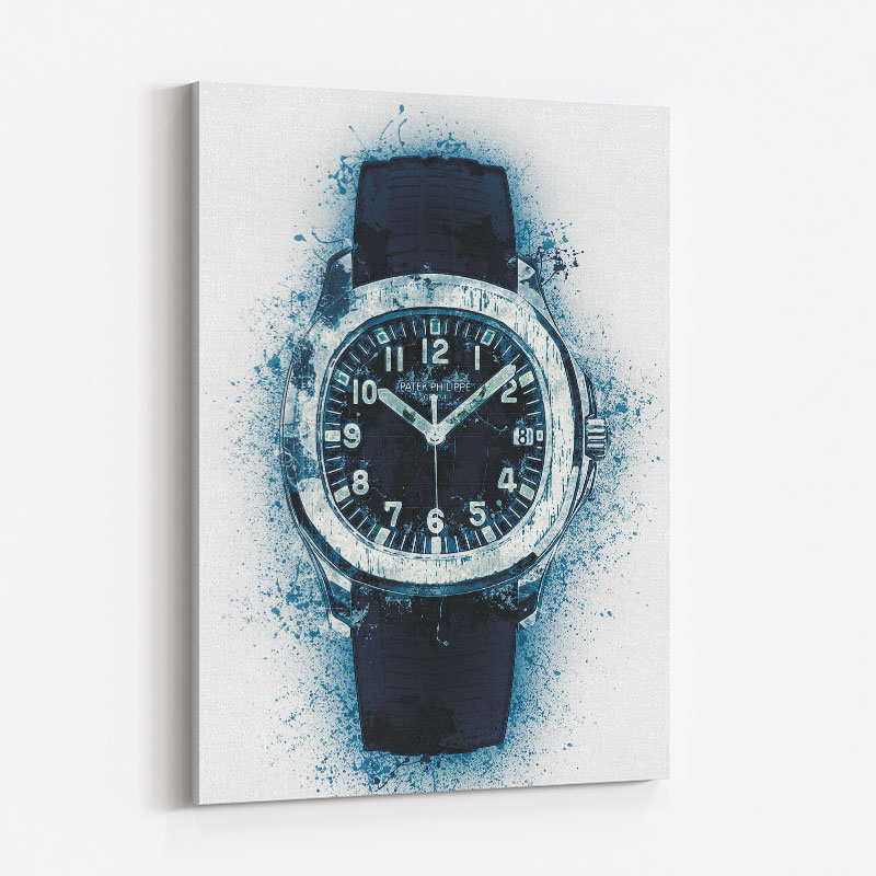 Patek Aquanaut Blue Abstract Art Print