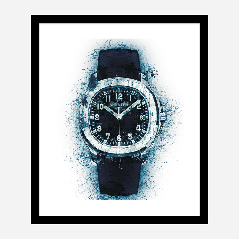 Patek Aquanaut Blue Abstract Art Print