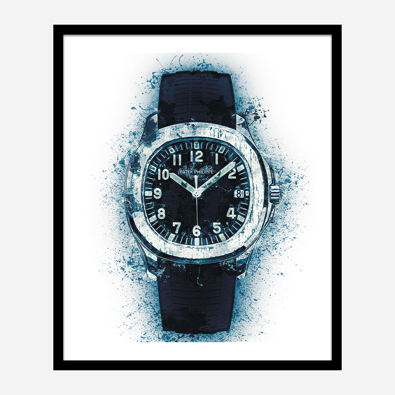 Patek Aquanaut Blue Abstract Art Print