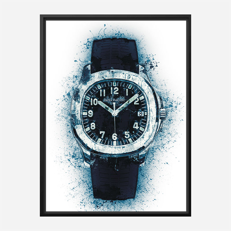 Patek Aquanaut Blue Abstract Art Print