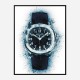 Patek Aquanaut Blue Abstract Art Print