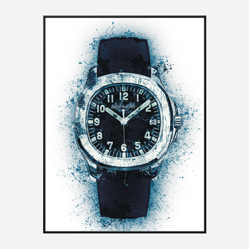 Patek Aquanaut Blue Abstract Art Print