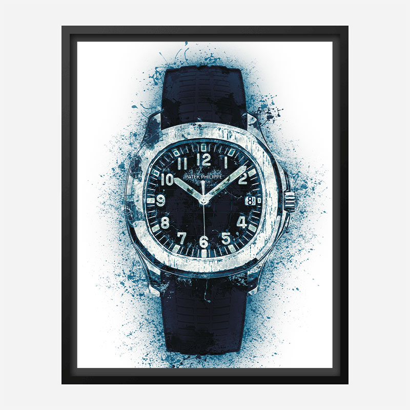 Patek Aquanaut Blue Abstract Art Print