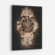 Patek Nautilus Gold On Black Abstract Art Print