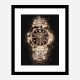 Patek Nautilus Gold On Black Abstract Art Print