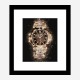 Patek Nautilus Gold On Black Abstract Art Print