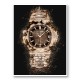 Patek Nautilus Gold On Black Abstract Art Print