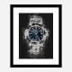 Patek Nautilus On Black Abstract Art Print