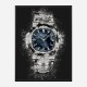 Patek Nautilus On Black Abstract Art Print